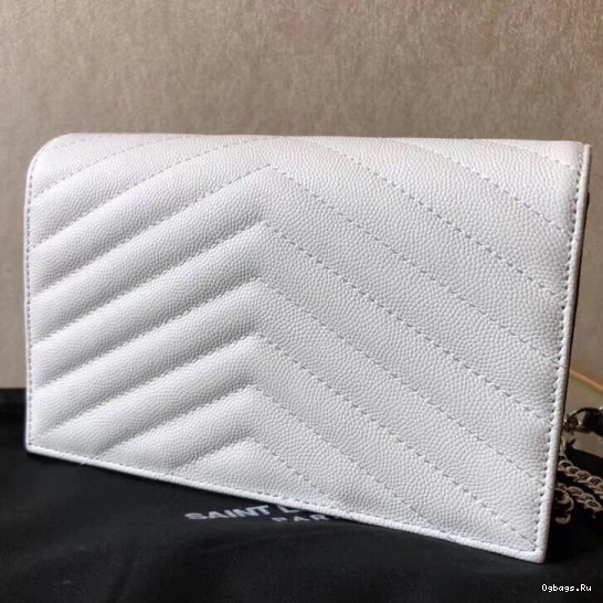 CHAIN MATELASSÉ CASSANDRE WALLET YSL 0808